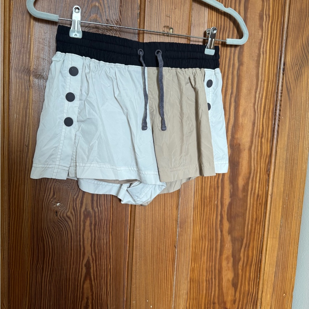 FP Movement by Free People Black and Tan Athletic Shorts